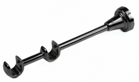 Кронштейн двойной открытый 16мм Черный никель фото 1