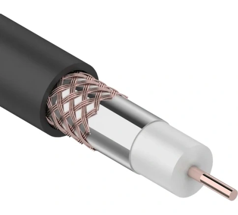 Кабель RG 6U +CU черный фото 1