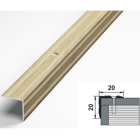 Порог-угол Д5 148 Дуб петровский 900х20х20 ПУ 05.900.148 фото 1