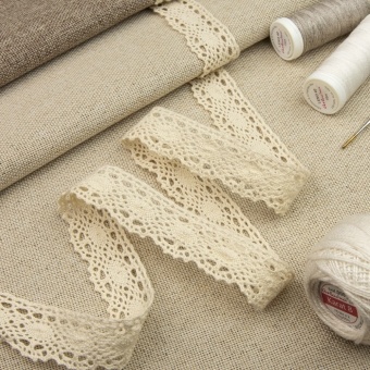 Кружево вязанное лён 8274-2см(90м) фото 1