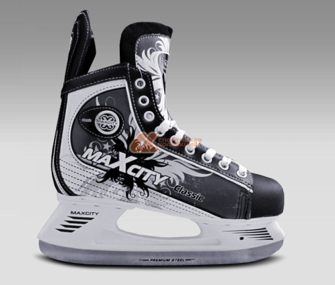 Коньки хоккейные CLASSIC silver р.35 фото 1