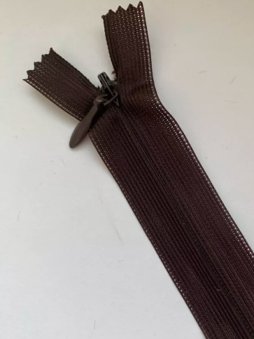 Молния потайная 18-20см коричневая фото 1