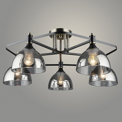 Люстра А4213/5 АВ+ВК бронза/черный фото 1