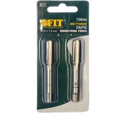 Метчики метрические , легированная сталь набор 2 шт., 10х1,0 мм (70846) фото 1