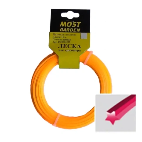 Леска для триммера 3,0х15 квадрат МOST-GARDEN фото 1