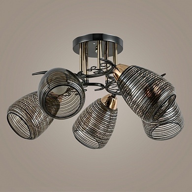 Люстра 32477/5 FGD+BK  PL золото/черный/жемчуг фото 1