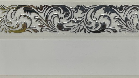 Бленда ВЕНЕЦИЯ (Ажур 4) 7см, белая глянец с золотом фото 1