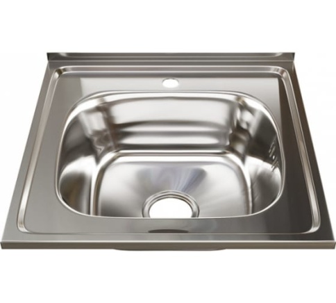 Мойка 0.6мм 50х50 глубина 160мм выпуск 3 1/2 (с сифоном) фото 1