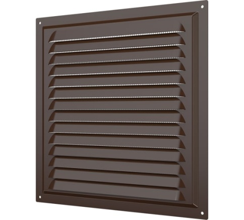 Решетка из тонколистовой стали с покрытием эмалью 2020МЭ коричневая фото 1