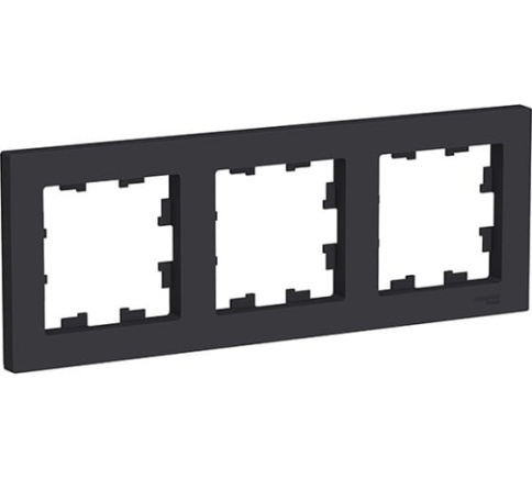 SchE Рамка 3-м универс.карбон ATN001003 фото 1