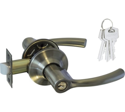 Защелка межкомнатная ТТ1-01 (стар.бронза) (ключ/фиксатор) фото 1