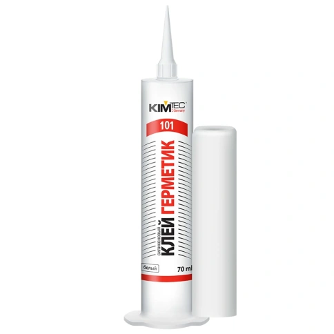 Клей-герметик силиконовый KIMTEC белый 70мл 101 фото 1