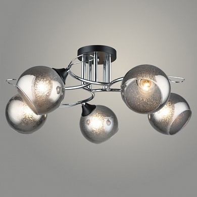 *Люстра А4122/5 CH+ВК  хром/черный фото 1