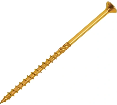Саморез конструкционный потай 5,0х70 желтый цинк фото 1