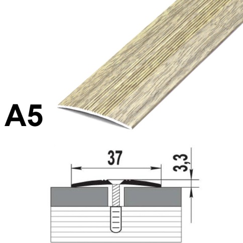 Порог-стык А5 087 Дуб беленый 1350х37 ПС 03.1350.087 фото 1