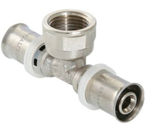 Тройник пресс VALTEC 16*1/2"*16г фото 1