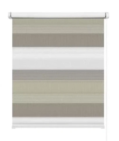 Рулонная штора День-Ночь 72,5*160 бежево-коричневый фото 1