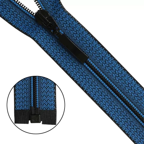 Молния "витая" Т5, 1 замок, 80см черная фото 1