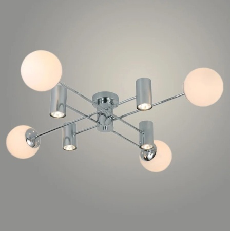 Люстра 74585/4+4 хром/белый 4*40W Е27+4*7W GU10 d900 фото 1