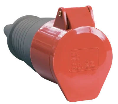 Розетка 224 переносная 32А 3Р+РЕ 380В IP44 ИЭК фото 1