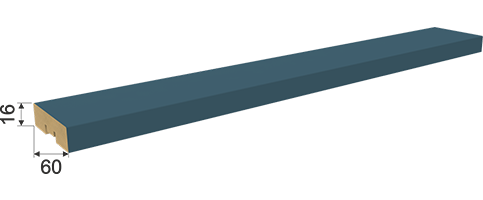 *Интерьерная рейка МДФ Stella Планкен De Luxe Ocean 16*60*2700 (уп 6шт) фото 2