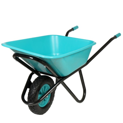 Тачка строительная 1 кол 180кг/120л (PU 4.80/4.00*8 втулка D 12) Кузов пластик (421344) фото 1