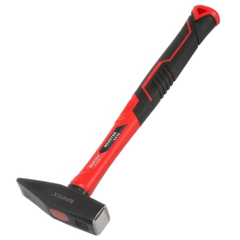 Молоток BARTEX 800г квадр боёк фиберглассовая обрези. ручка В0009 (139729) фото 1