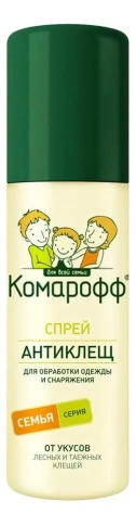 Средство антиклещ комарофф семья спрей 100мл фото 1