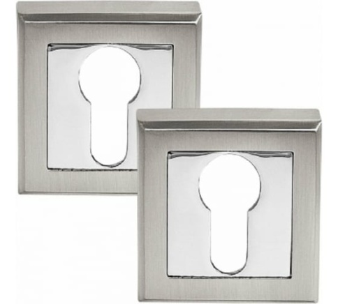 Ключевая накладка квадратная Palidore  CLS HH  белый.ник.хай-тек фото 1