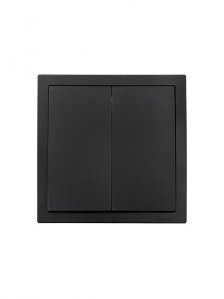 Lezard Выключатель СП 2кл черный бархат ZIMA 704-4288-101QC фото 1