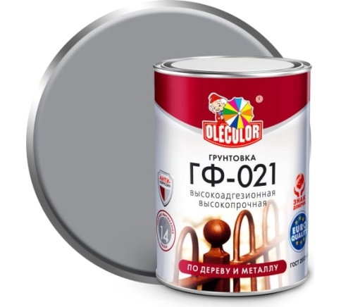 Олеколор Грунтовка серая ГФ-021 алкидная 1,0кг фото 1