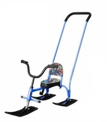 Снегокат "SNOWKAT" 404 "Кроха" с  П-обр. толкателем, голубой фото 1