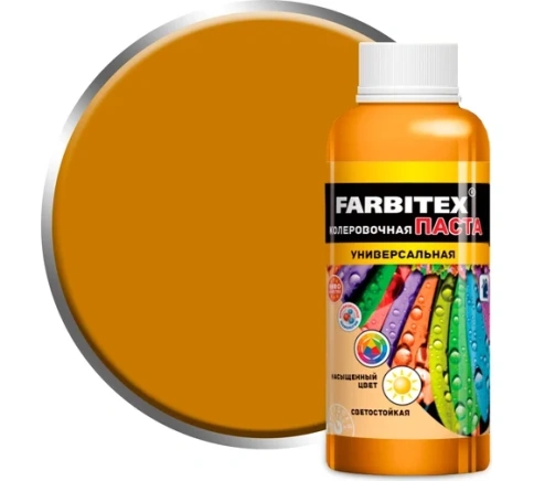 FARBITEX Паста колеровочная универсальная 0,1л Золотистый фото 1
