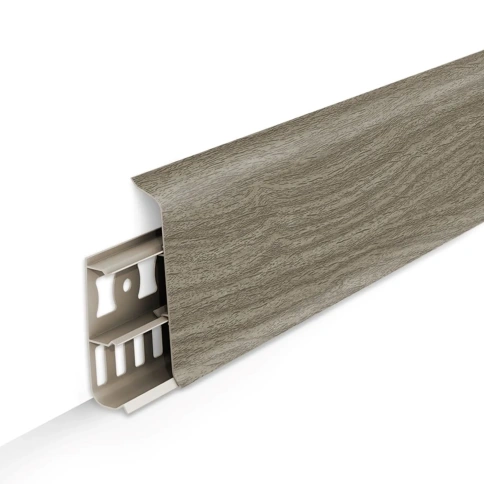 Плинтус Деконика 85мм 2,2м Орех серый 296 фото 1