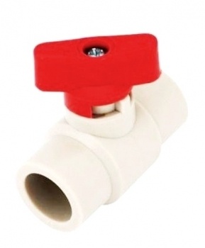 Кран шаровый полупроходной мини Ф25 бабочка фото 1