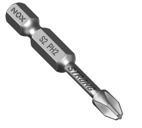 Бита torsion E6,3 РН2-50 мм "NOX STRONG" фото 1