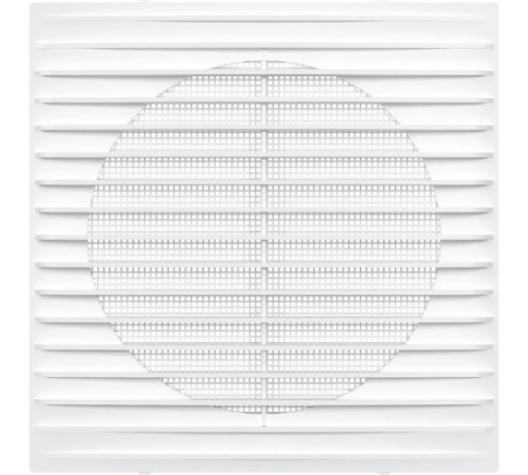 Решетка пластмассовая прямоточная с сеткой, без рамки 1313Г фото 1