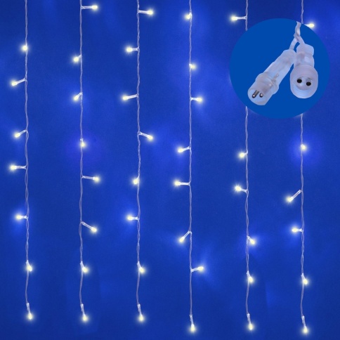Гирлянда LED Занавес ULD-С6030-450/TTK WARM WHITE-WHITE IP44 3х6 с эффектом мерц.Uniel UL-0009925 фото 1
