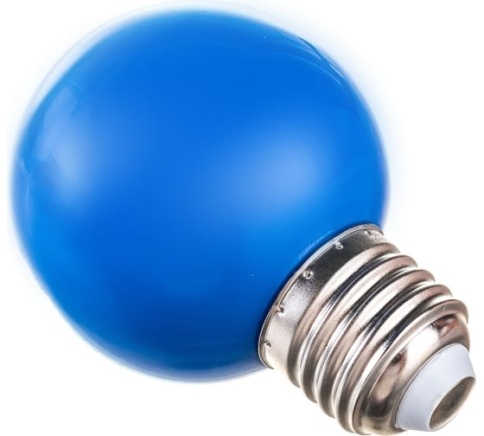  Лампа декорат. светод."шар", матовая. синий.ТМ Volpe. LED-G60-3W/BLUE/E27/FR/С  фото 1