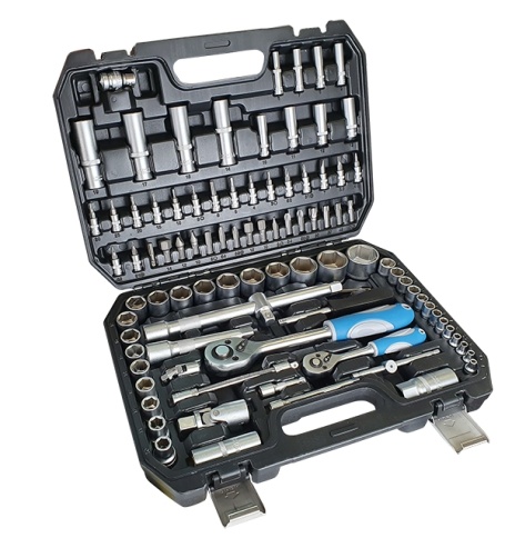 Ормис Набор инструмента слесарно-монтажный, Сr-V, 1/4",1/2", 94 предмета (43-4-194) фото 1