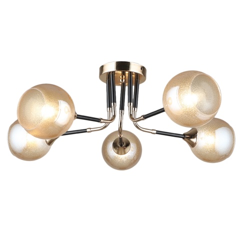 Люстра  A4046/5 черный/золото Е27 фото 1