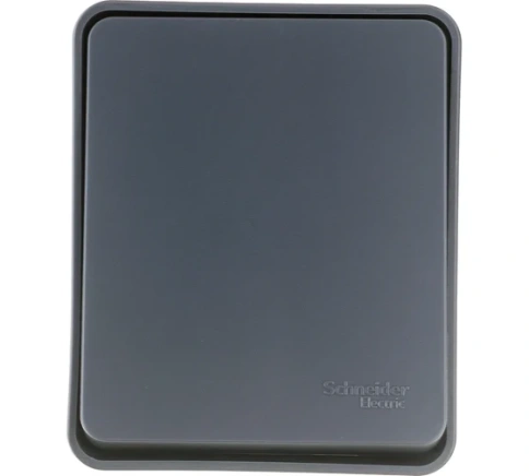 Переключатель проходной 1кл ОП 10А AtlasDesign Profi54 антрацит ATN544061 фото 1