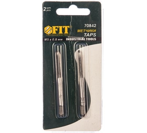Метчики метрические , легированная сталь набор 2 шт., 5х0,8 мм (70842) фото 1