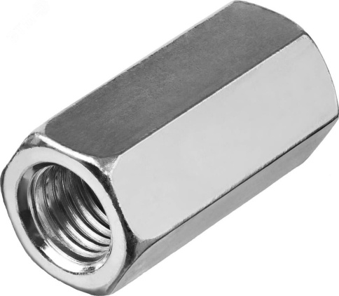 Гайка шестигранная удлиненная (соединительная) DIN6334 М8 цинк фото 1