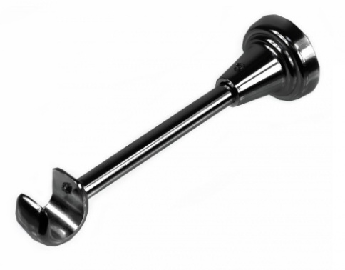 Кронштейн одинарный открытый 16мм Черный никель  фото 1