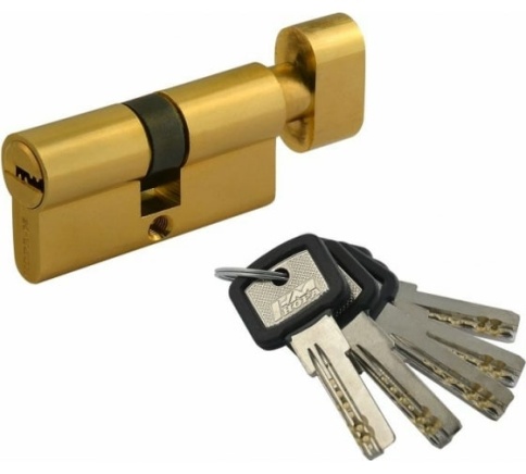 Цилиндровый мех-м с вертушкой ЛПУВ-60 (золото) (30-30) фото 1