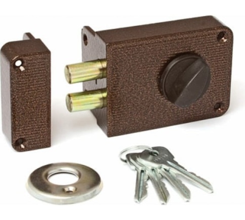 Замок накладной ЗН1-3 медь Зенит фото 1