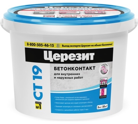 CERESIT Грунтовка бетоноконтакт СТ 19/5 кг. фото 1