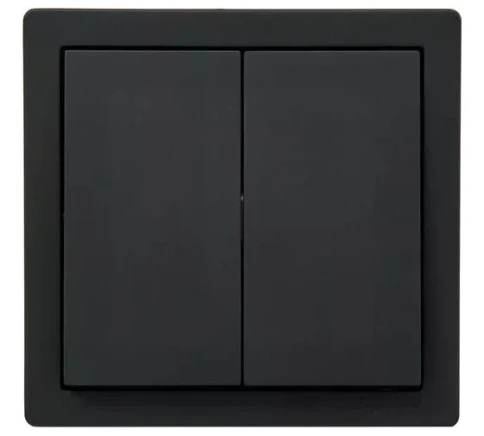 Lezard Выключатель о/у 2-х кл черный бархат LETO 752-4200-101 фото 1