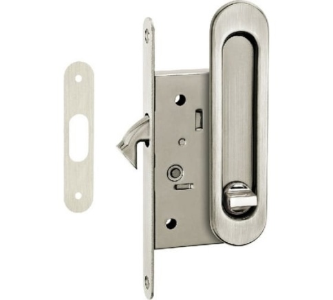 Ручки для раздвижных дверей c замком TIXX SDH-BK 501 SN(ник.мат)  фото 1